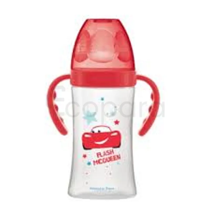 DODIE BIBERON AVEC ANSES CARS ROUGE +6MOIS 270ML