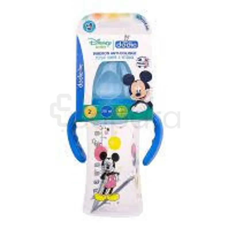 DODIE BIBERON AVEC ANSES MICKEY BLEU +6MOIS 270ML
