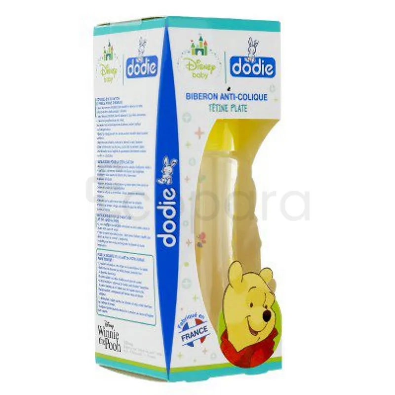 DODIE BIBERON SENTATION+ WINNIE JAUNE 0-6MOIS TETINE PLATE DEBIT 1 150ML
