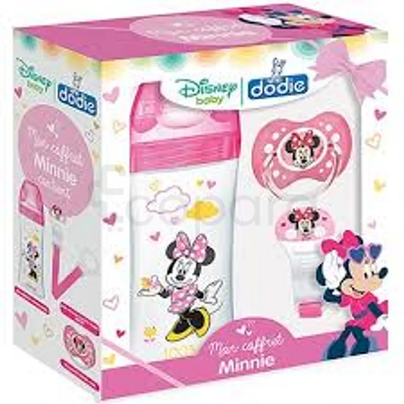 DODIE MON COFFRET MINNIE BIBERON 330ML + SUCETTE ANATOMIQUE + ATTACHE SUCETTE