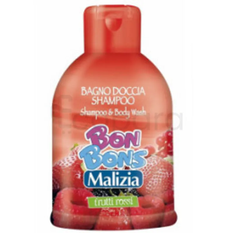 BON BONS MALIZIA GEL DE DOUCHE ET SHAMPOOING FRUTTI ROSSI 500ML