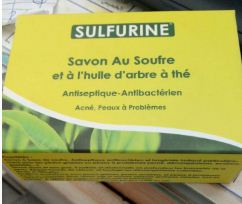 SULFURINE SAVON AU SOUFRE ET A L'HUILE D'ARBRE A THE ANTISEPTIQUE ANTIBACTERIEN