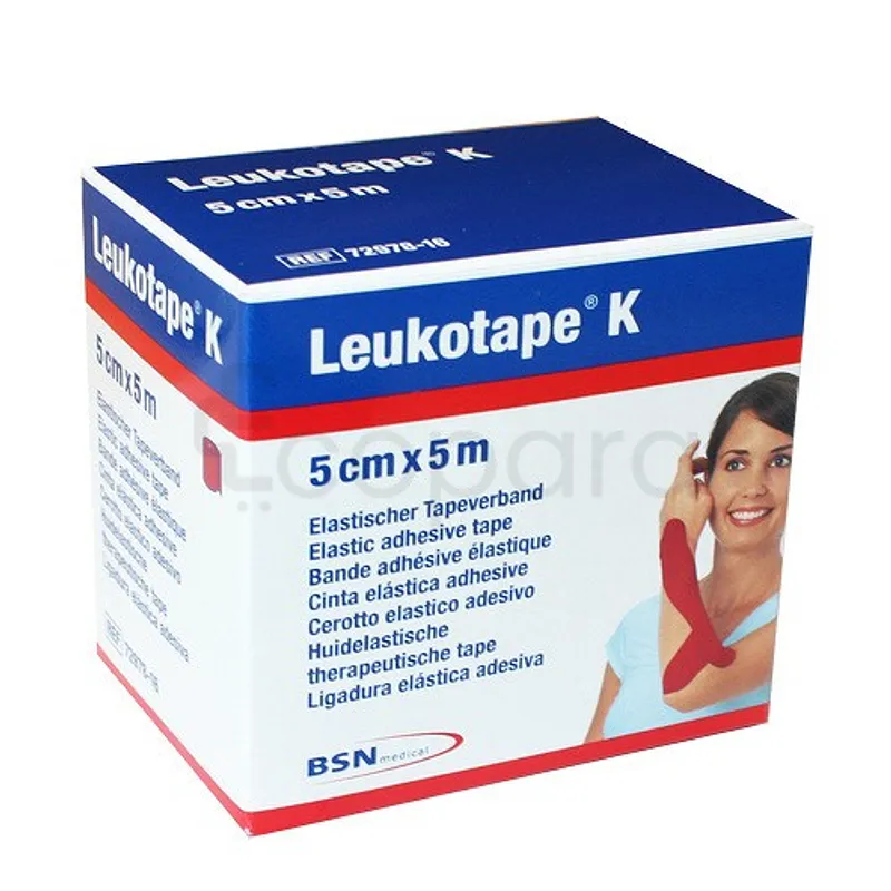 LEUKOTAPE K BANDE ADHESIVE 5CM*5M ROUGE
