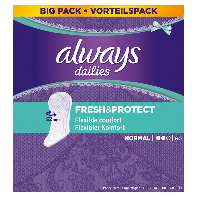 ALWAYS DAILIES FRESH AND PROTECT NORMAL BOITE DE 60