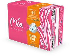 MIA LONG MAXI SERVIETTE AVEC MICRO PERLE ET COUCHE ULTRA ABSORBANTE BOITE DE 9