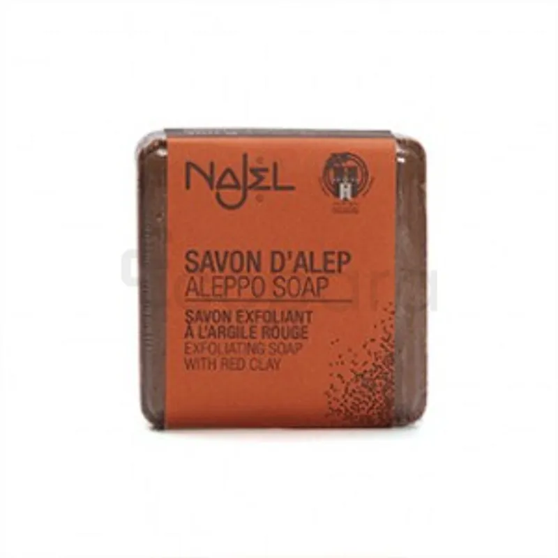 NAJEL SAVON D'ALEP ARGILE ROUGE ECLAT DU TEINT 100G
