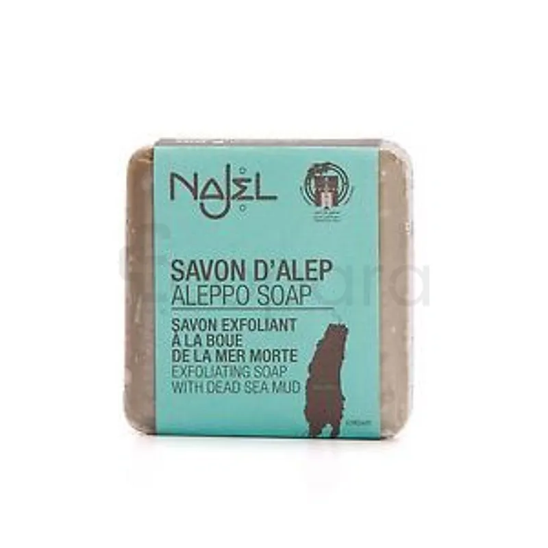 NAJEL SAVON D'ALEP EXFOLIANT A LA BOUE DE LA MER MORTE 100G