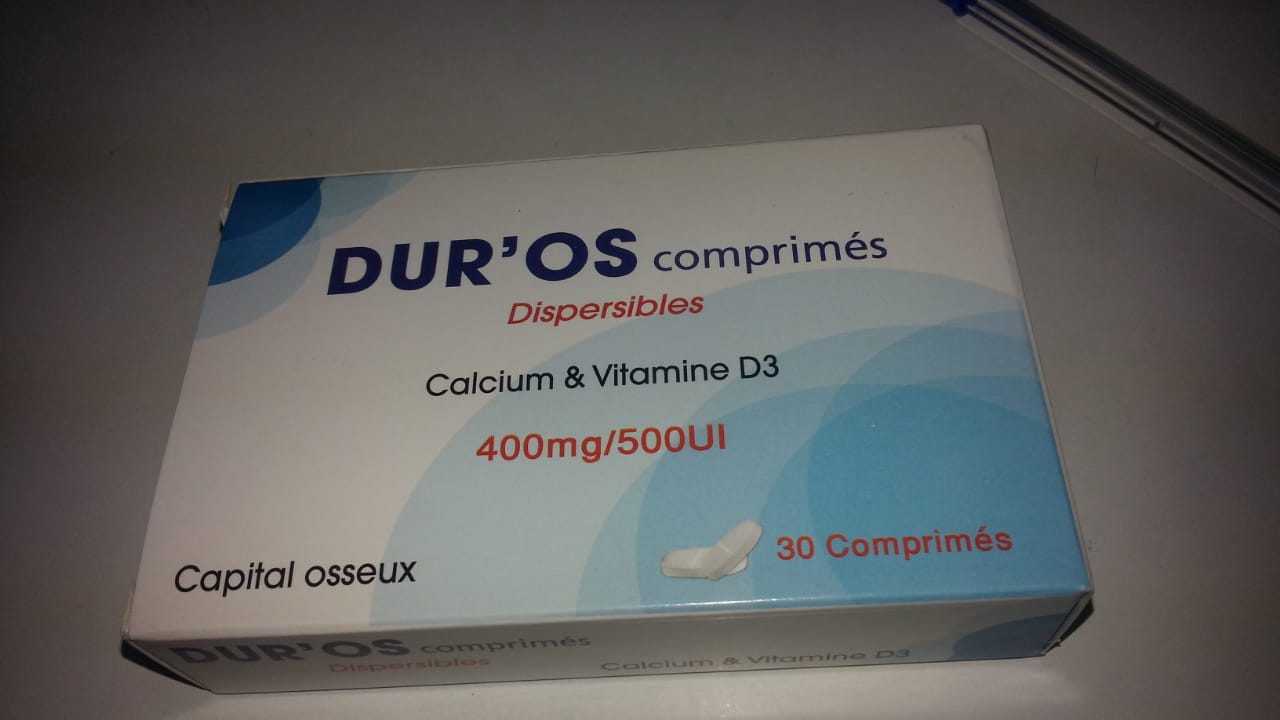 DUR'OS 300MG/500UI BOITE DE 30 COMPRIMES DISPERSIBLES