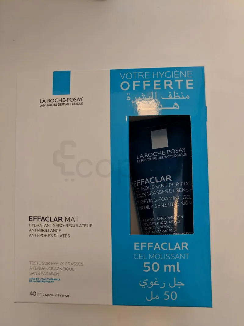 LA ROCHE POSAY EFFACLAR MAT 40ML + EFFACLAR GEL MOUSSANT 50ML OFFERT