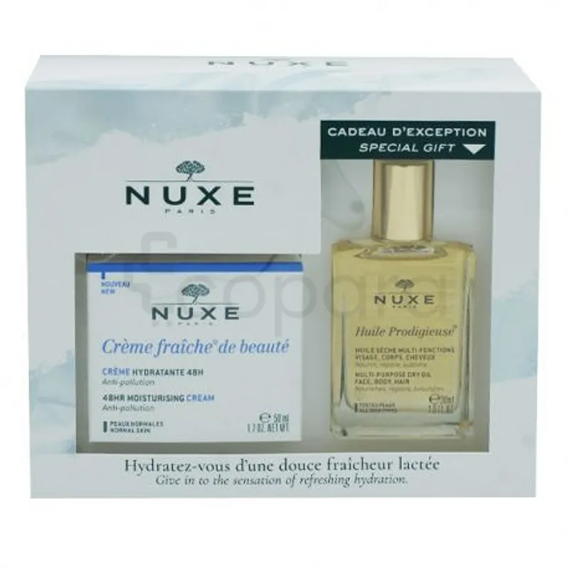 NUXE COFFRET CREME FRAICHE DE BEAUTE PEAUX NORMALES + HUILE PRODIGIEUSE 30ML OFFERT