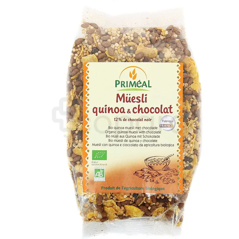PRIMEAL MUESLI QUINOA ET CHOCOLAT 350G