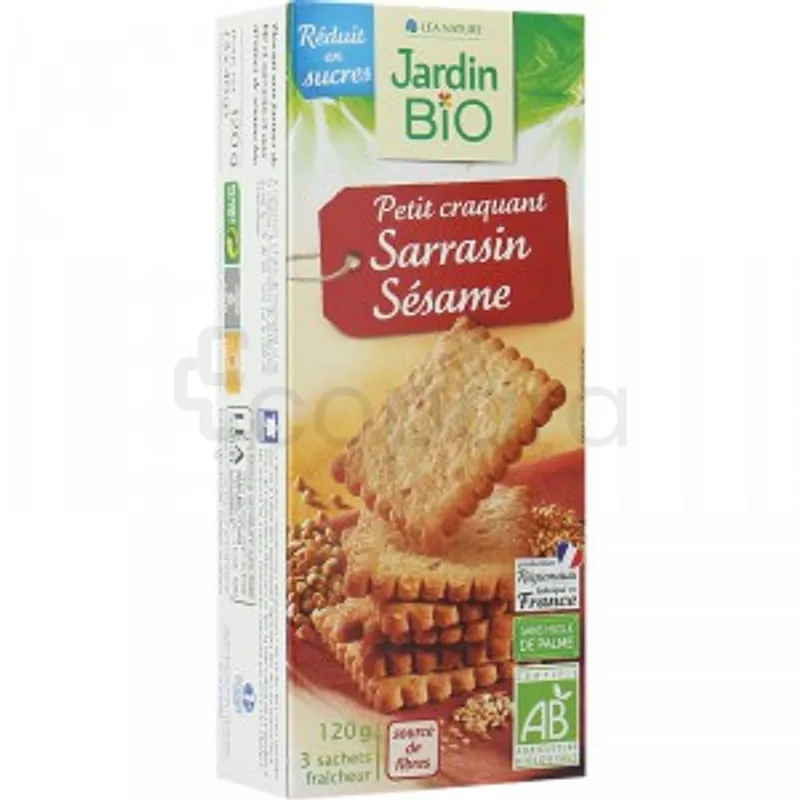 LEA NATURE JARDIN BIO PETIT CRAQUANT SARRASIN SESAME RÉDUIT EN SUCRE 120G