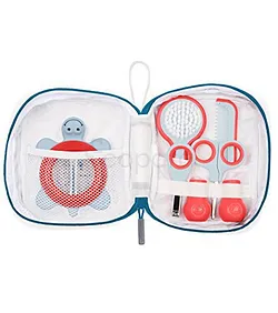 BEBE CONFORT TROUSSE TOILETTE ROUGE CISEAUX + BROSSE + PEIGNE + COUPE ONGLES + THERMOMETRE REFERENCE 3106202300
