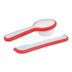 BEBE CONFORT BROSSE AVEC MIROIR + PEIGNE ROUGE 0-36MOIS