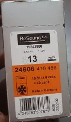 RESOUND PILE DE RECHARGE APPAREIL AUDITIF REFERENCE 4028