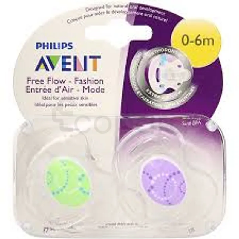 AVENT SUCETTE SOOTHER FREEFOW CONTEMP BPA FREE 0-6MOIS REFERENCE SCF180/23