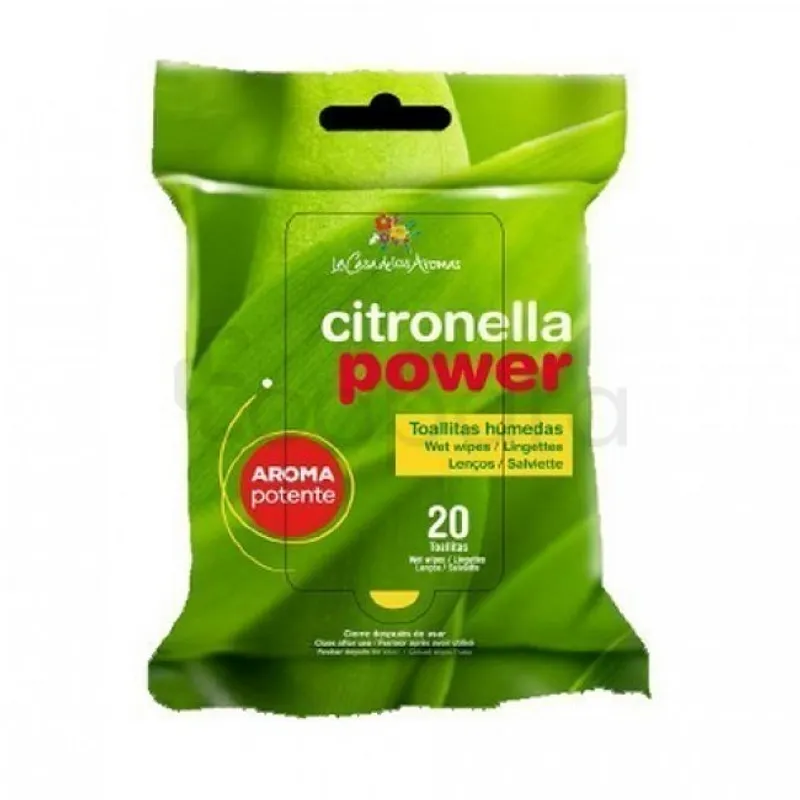 LA CASA DE LOS AROMAS LINGETTES CITRONNELLE BOITE DE 20