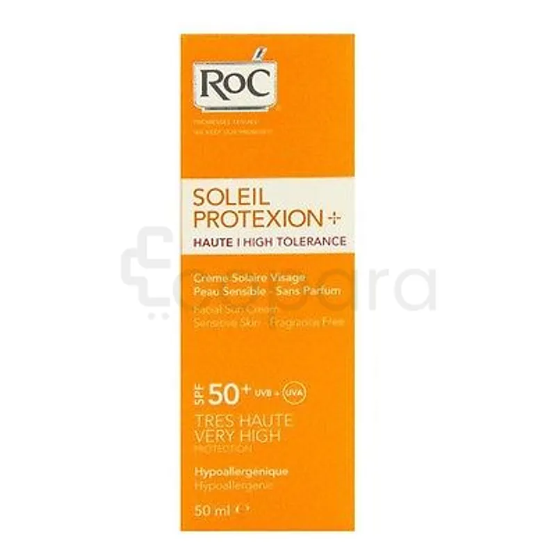 ROC SOLEIL PROTEXION+ CREME SOLAIRE VISAGE PEAUX SENSIBLE SPF50+ 50ML