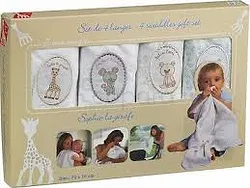 SOPHIE LA GIRAFE SET DE LANGES 4 UNITES REFERENCE 850724