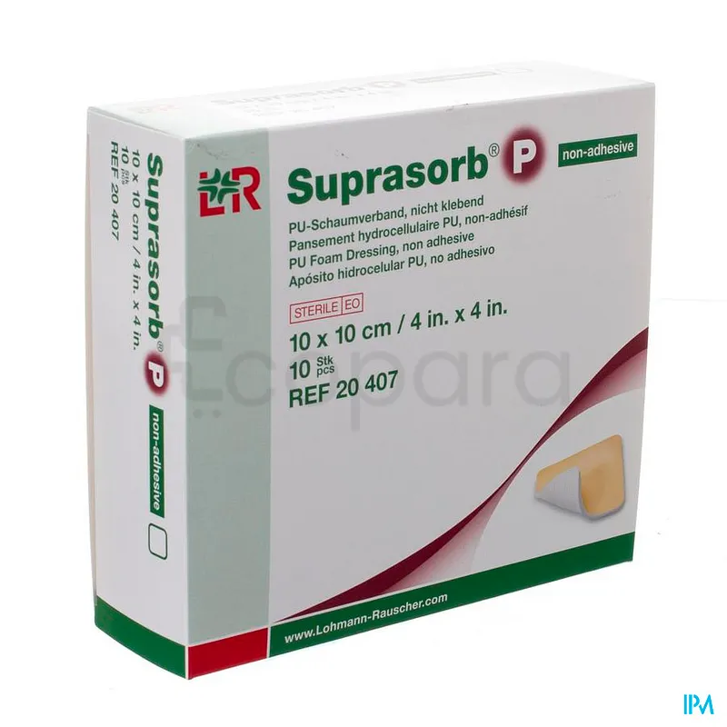 LOHMANN ET RAUSCHER LR SUPRASORB P NON ADHESIVE 10*10CM BOITE DE 10 REFERENCE 20407
