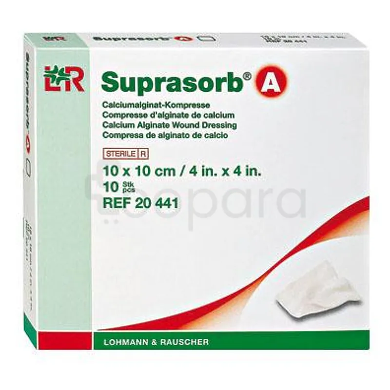 LOHMANN ET RAUSCHER LR SUPRASORB A 10CM*10CM BOITE DE 10 REFERENCE 20441