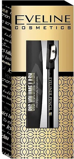 EVELINE PACK MASCARA BIG VOLUM + EYELINER PENCIL