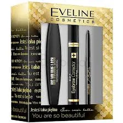 EVELINE PACK MASCARA BIG VOLUM FLASH + CRAYON YEUX + EYEBROW CORRECTEUR