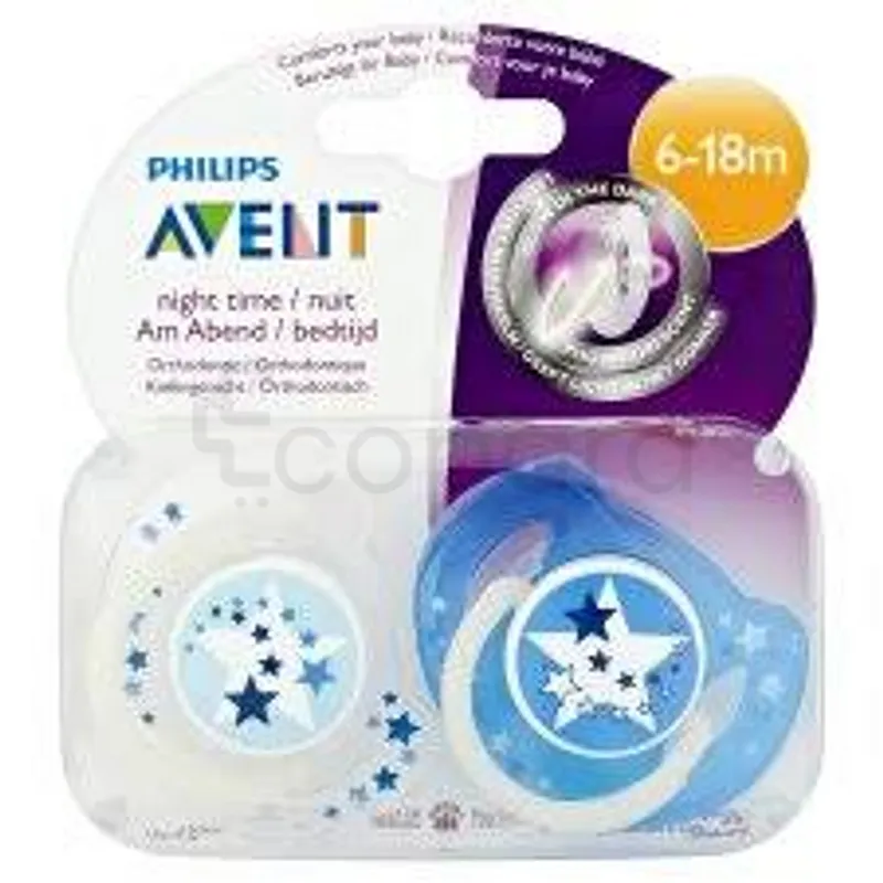 AVENT SUCETTES NUIT 6-18MOIS BOITE DE 2 REFERENCE 176/22