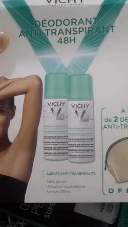 VICHY PACK DEODORANT SPRAY ANTI-TRANSPIRANT 125ML*2 + TROUSSE OFFERTE