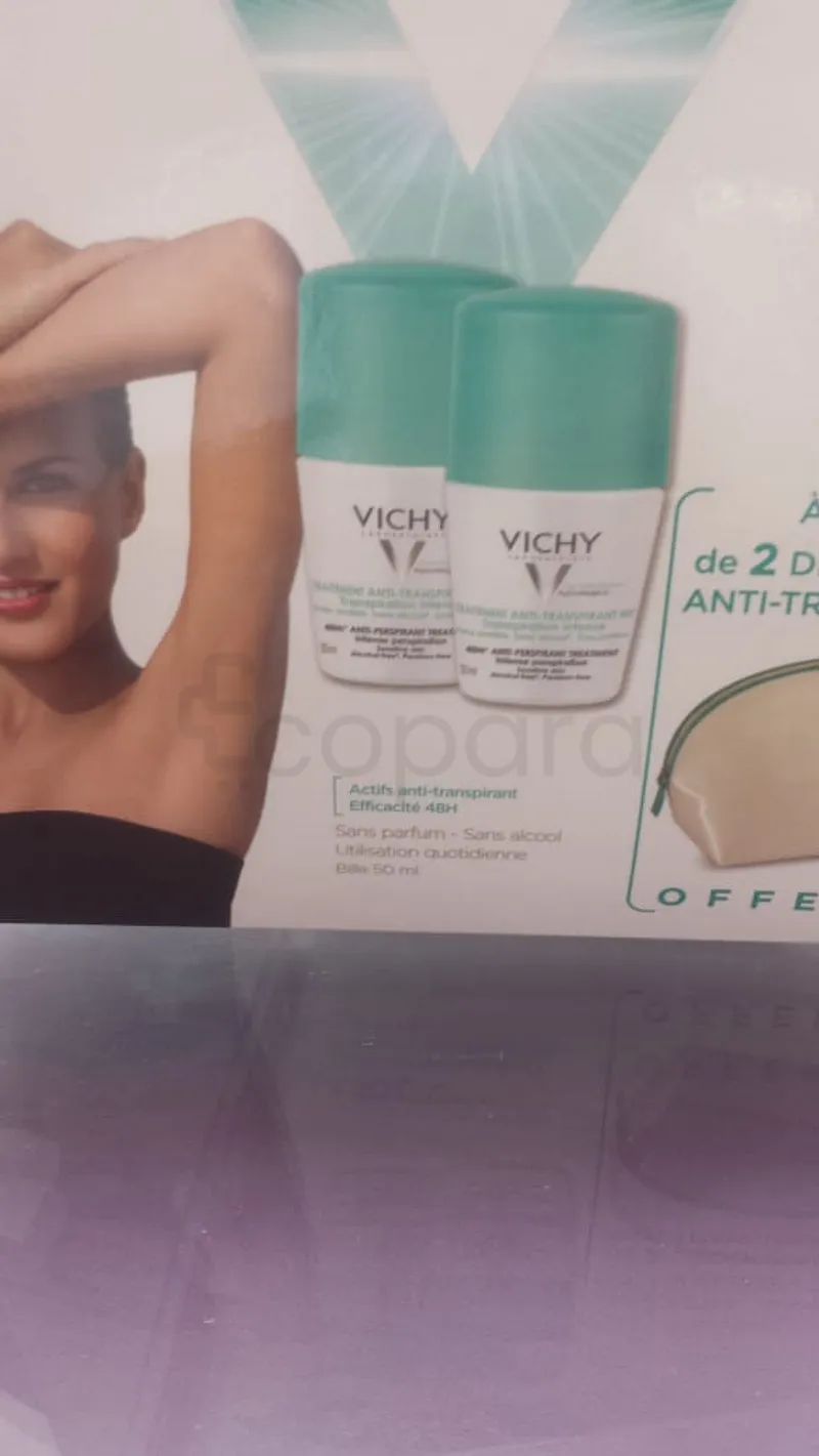 VICHY PACK DEODORANT ROLL-ON ANTI-TRANSPIRANT 125ML*2 + TROUSSE OFFERTE