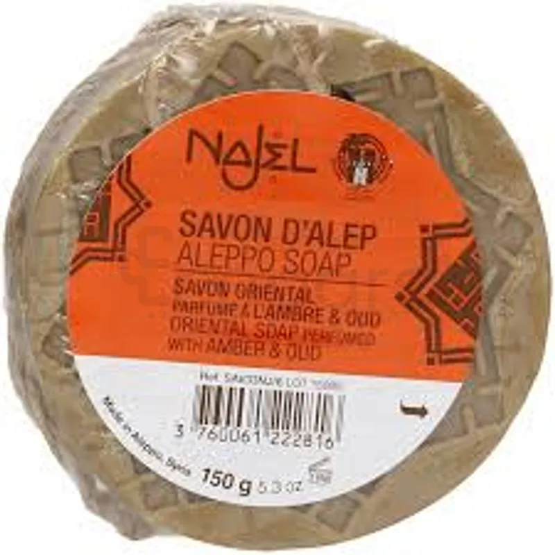 NAJEL SAVON D'ALEP AMBRE ET OUD 150G