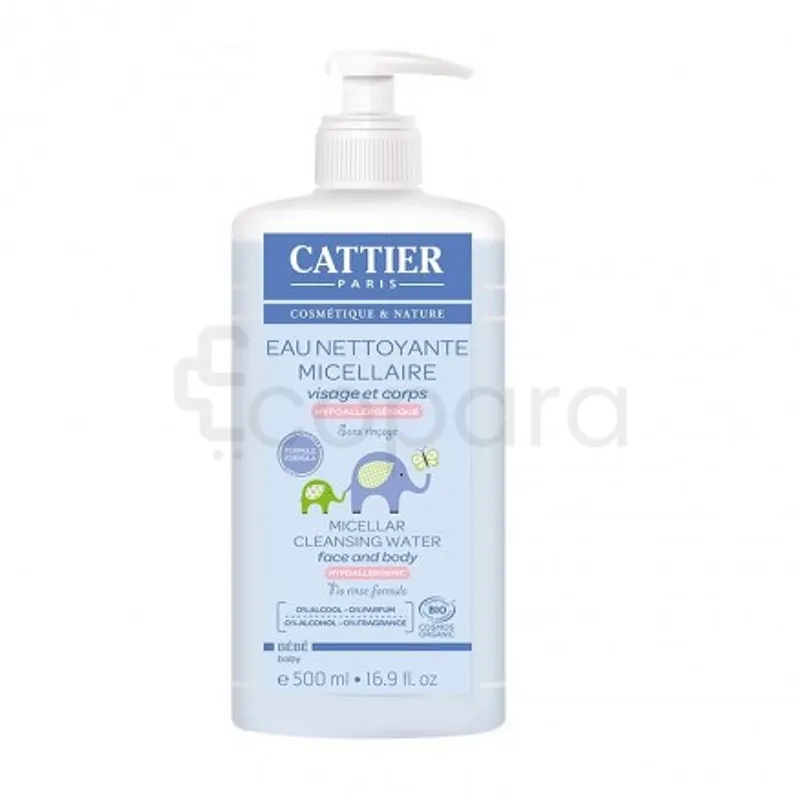 CATTIER BEBE EAU NETTOYANTE MICELLAIRE VISAGE ET CORPS 500ML