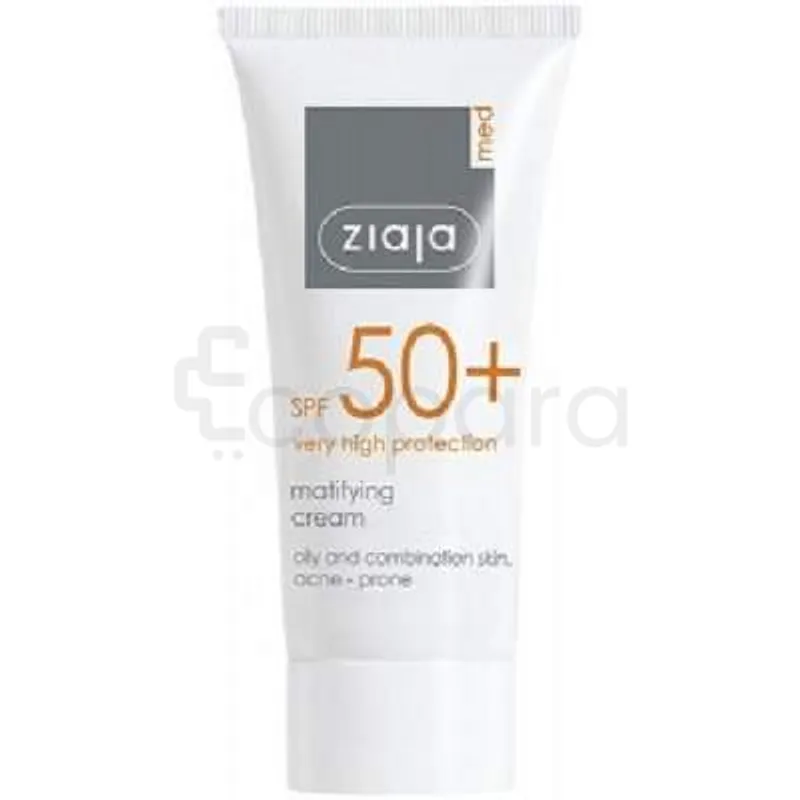 ZIAJA MED CREME SOLAIRE MATIFIANTE POUR PEAU MIXTE ET ACNEIQUE SPF50+ 50ML
