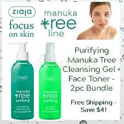 ZIAJA PACK MANUKA TREE GEL NETTOYANT 200ML + TONER 200ML