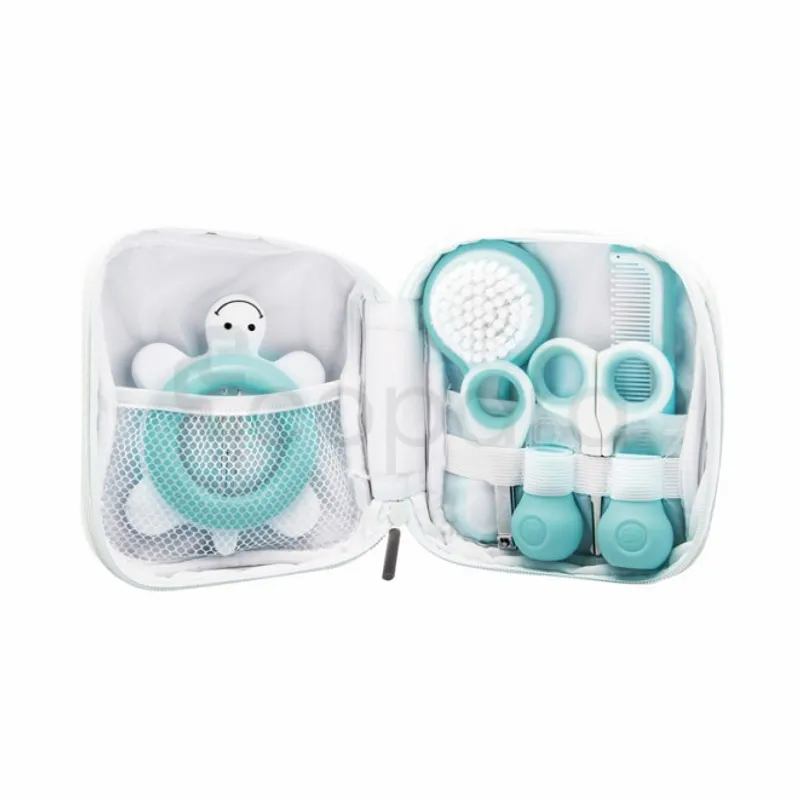 BEBE CONFORT TROUSSE TOILETTE BLEU CISEAUX + BROSSE + PEIGNE + COUPE ONGLES + THERMOMETRE REFERENCE 3106202300