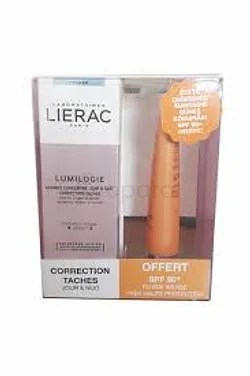LIERAC PACK LUMILOGIE DOUBLE CONCENTRE JOUR NUIT 30ML + SUNISSIME FLUIDE VISAGE SPF50 OFFERT