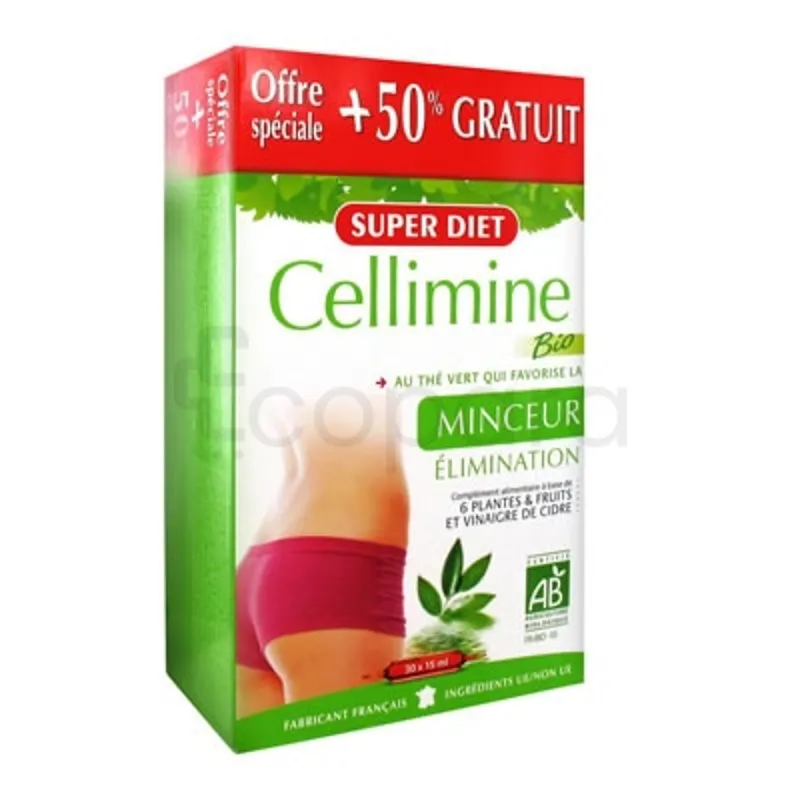 SUPER DIET CELLIMINE BIO BOITE DE 30 AMPOULES (OFFRE SPECIAL +50% GRATUIT)