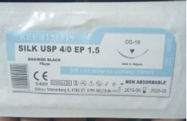 SILK USP 4/0 EP1.5 BRAIDED BLACK 75CM DS-19 REFERENCE 8151519