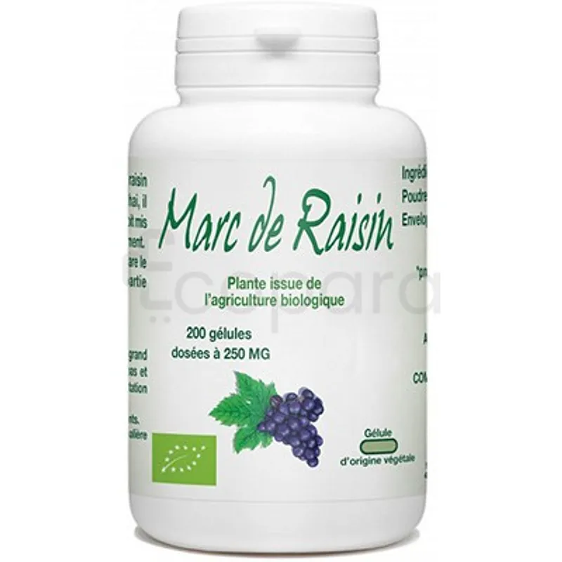 GPH MARC DE RAISIN 250MG BOITE DE 200 GELULES