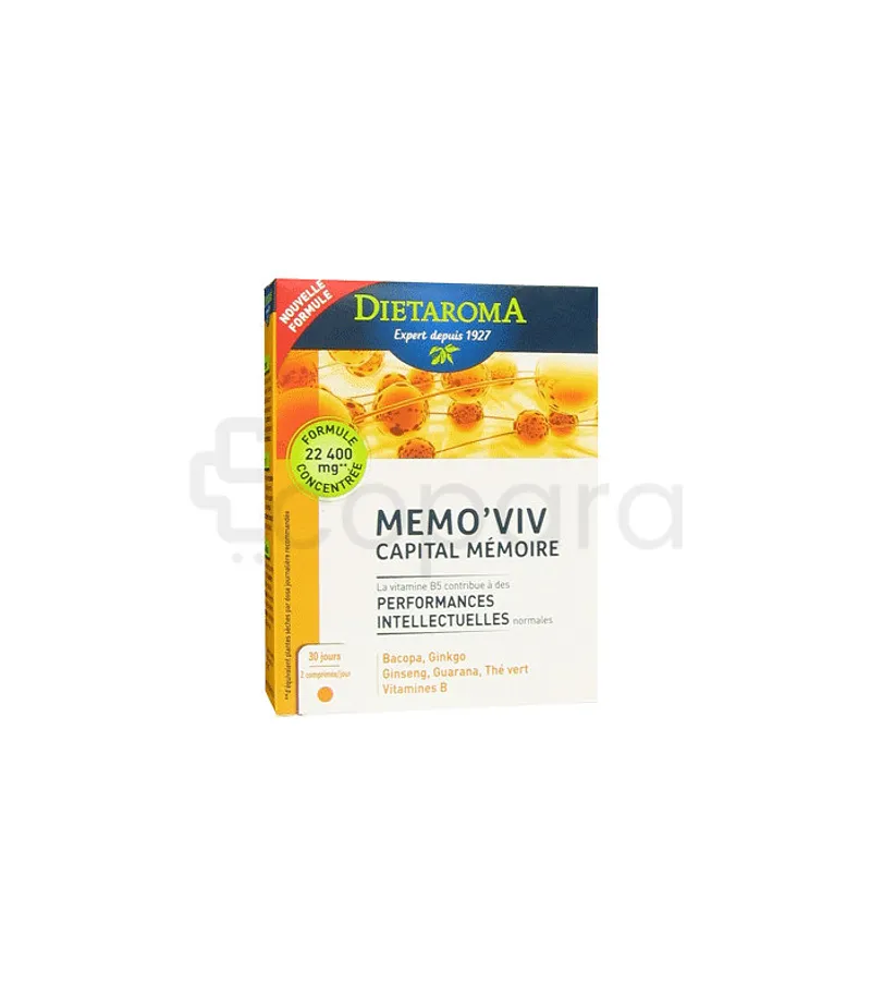 DIETAROMA MEMO'VIV CAPITAL MEMOIRE BOITE DE 30 COMPRIMES