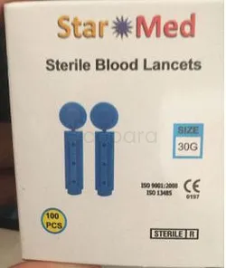 STAR MED STERILE BLOOD LANCETS 30G BOITE DE 100 REFERENCE 13485