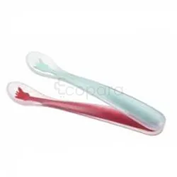 SOPHIE LA GIRAFE 2 CUILLERES SILICONE DOUCES REFERENCE 450408