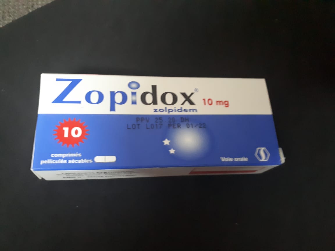 ZOPIDOX 10MG BOITE DE 10 COMPRIMES