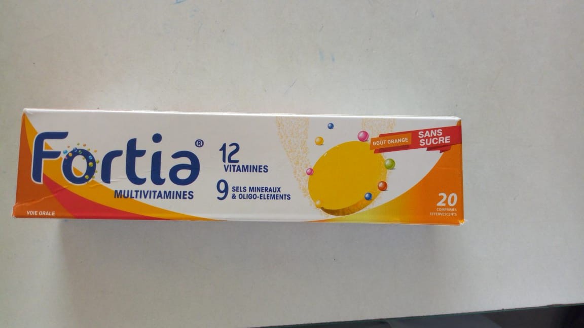 FORTIA MULTIVITAMINES GOUT ORANGE BOITE DE 20 COMPRIMES EFFERVESCENTS