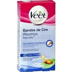 VEET BANDES DE CIRE WAXSTRIPS PEAUX NORMALES BOITE DE 40