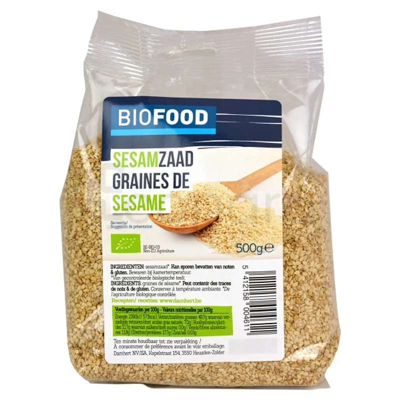 DAMHERT BIOFOOD GRAINES DE SESAME 500G