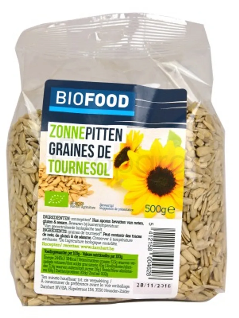 DAMHERT BIOFOOD GRAINES DE TOURNESOL 500G