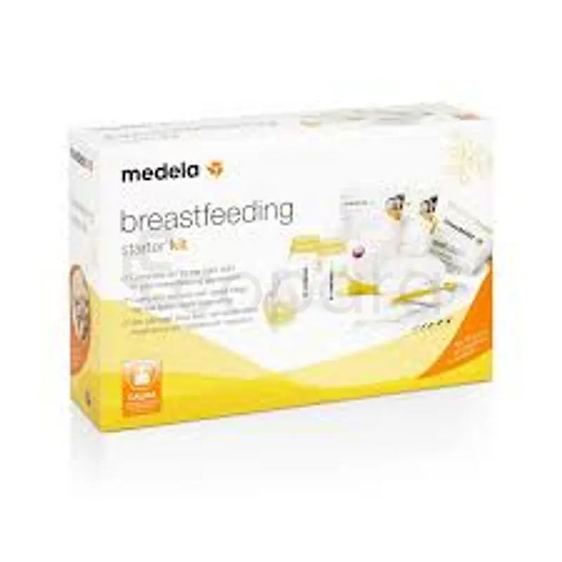 MEDELA KIT DE DEMARRAGE EMBOUT D'ALIMENTATION + 2 BIBERONS 150ML + 5 SACHETS DE CONSERVATION + 1 SACHET DE STÉRILISATION + 12 COUSSINETS REFERENCE 008.0380