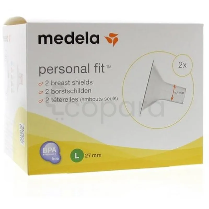 MEDELA PERSONAL FIT BREAST SHIELD 27MM TAILLE L BOITE DE 2