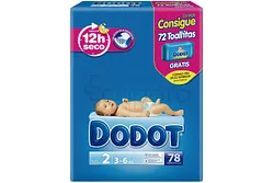 DODOT COUCHES BEBE T2 3-6KG BOITE DE 78